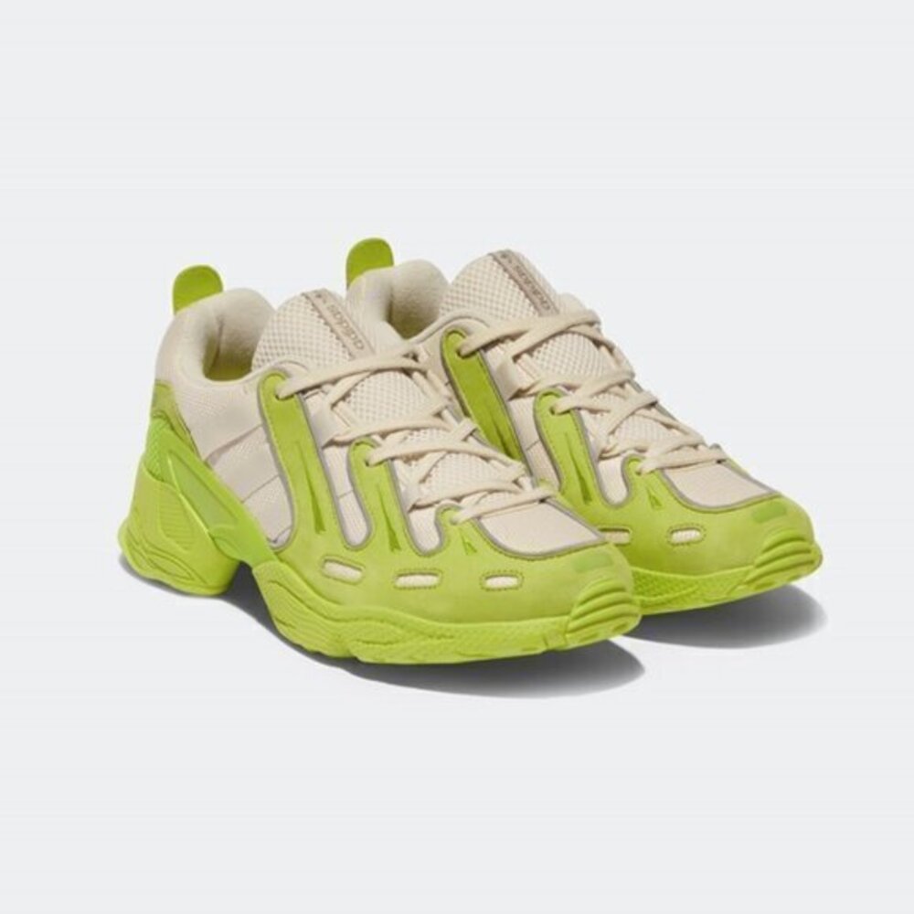Adidas Womens 8.5 EQT Gazelle Athletic Sneakers Lime Green Beige EE5034 Shoe